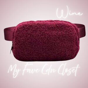 NEW WINE colored SHERPA Crossbody Belt Bag